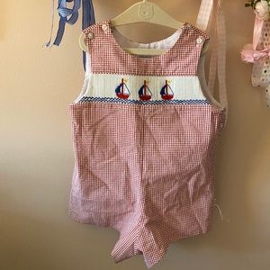 Smocked Sailboat Short  Jon Jon